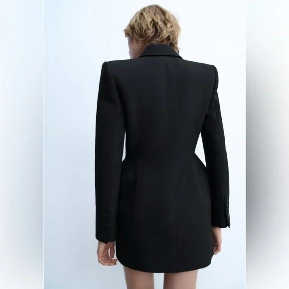 Zara DOUBLE-BREASTED BLAZER DRESS ZW COLLECTION - Picture 6 of 8
